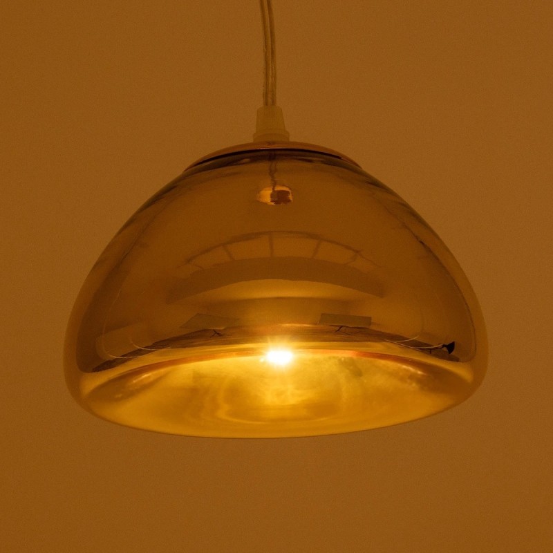 GLOBOSTAR® CRISTIN 999-0038 Μοντέρνο Κρεμαστό Φωτιστικό Οροφής με Ντουί 1 x G4 AC 220-240V IP20 - Χάλκινο - Μ18 x Π18 x Υ13cm