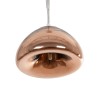 GLOBOSTAR® CRISTIN 999-0038 Μοντέρνο Κρεμαστό Φωτιστικό Οροφής με Ντουί 1 x G4 AC 220-240V IP20 - Χάλκινο - Μ18 x Π18 x Υ13cm