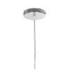 GLOBOSTAR® LAMP 999-0056 Μοντέρνο Κρεμαστό Φωτιστικό Οροφής με Ντουί 1 x E27 AC 220-240V IP20 - Διάφανο, Χρυσό & Ασημί - Μ15 x Π15 x Υ27cm