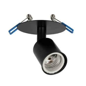 GLOBOSTAR® SARA 999-0058 Χωνευτό Φωτιστικό Οροφής με Ντουί 1 x E27 AC 220-240V IP20 - Μαύρο - Μ8.5 x Π8.5 x Υ11cm