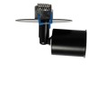 GloboStar® SARA 999-0058 Χωνευτό Φωτιστικό Οροφής Σποτ Μονόφωτο 1 x E27 IP20 Μαύρο Μέταλλο - Μ8,5 x Π8,5 x Υ11cm