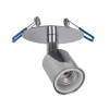GloboStar® SARA 999-0059 Χωνευτό Φωτιστικό Οροφής Σποτ Μονόφωτο 1 x E27 IP20 Ασημί Μέταλλο - Μ8,5 x Π8,5 x Υ11cm