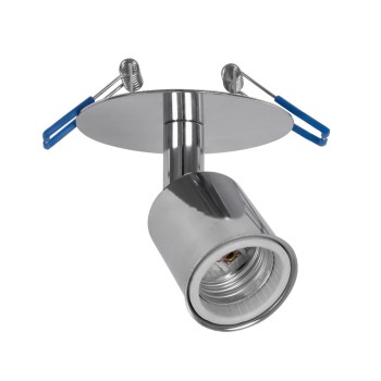 GLOBOSTAR® SARA 999-0059 Χωνευτό Φωτιστικό Οροφής με Ντουί 1 x E27 AC 220-240V IP20 - Ασημί - Μ8.5 x Π8.5 x Υ11cm