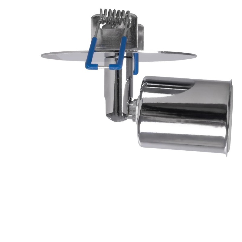 GloboStar® SARA 999-0059 Χωνευτό Φωτιστικό Οροφής Σποτ Μονόφωτο 1 x E27 IP20 Ασημί Μέταλλο - Μ8,5 x Π8,5 x Υ11cm