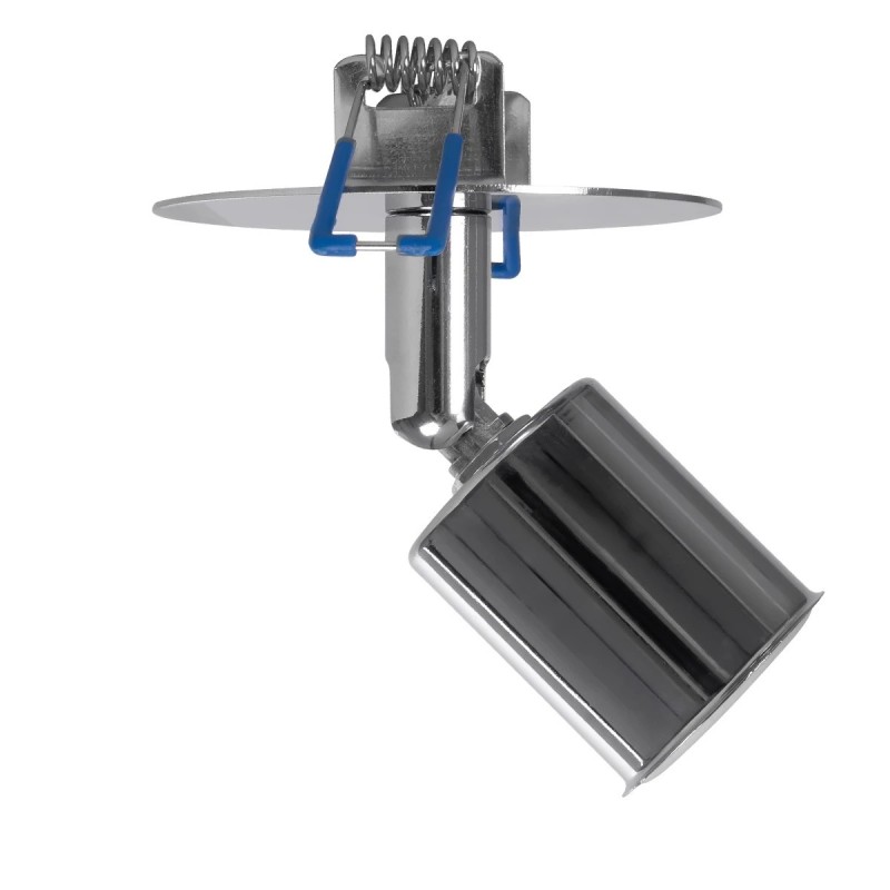 GloboStar® SARA 999-0059 Χωνευτό Φωτιστικό Οροφής Σποτ Μονόφωτο 1 x E27 IP20 Ασημί Μέταλλο - Μ8,5 x Π8,5 x Υ11cm