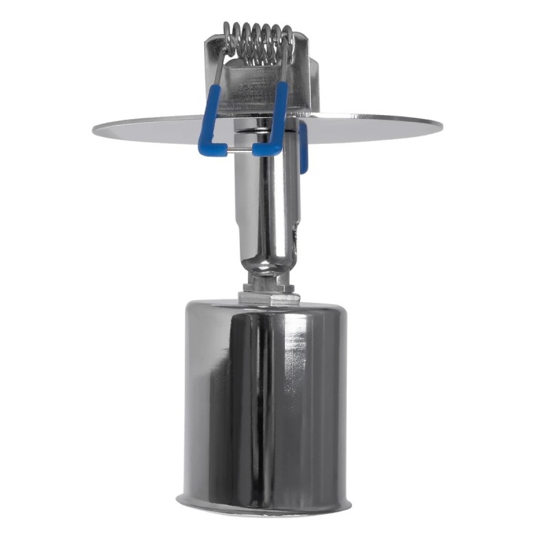 GloboStar® SARA 999-0059 Χωνευτό Φωτιστικό Οροφής Σποτ Μονόφωτο 1 x E27 IP20 Ασημί Μέταλλο - Μ8,5 x Π8,5 x Υ11cm