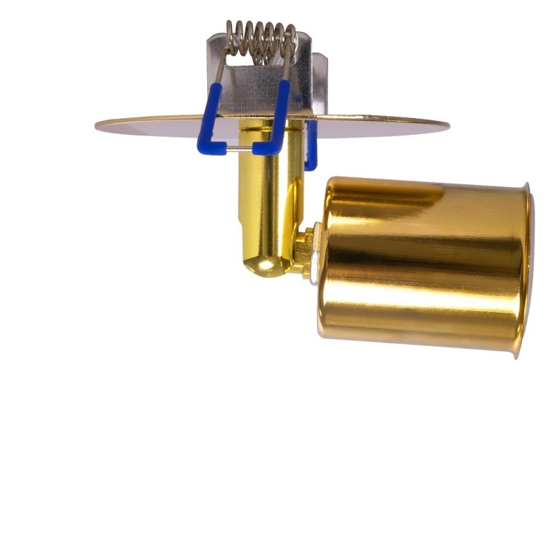 GloboStar® SARA 999-0060 Χωνευτό Φωτιστικό Οροφής Σποτ Μονόφωτο 1 x E27 IP20 Χρυσό Μέταλλο - Μ8,5 x Π8,5 x Υ11cm