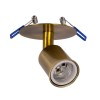 GloboStar® SARA 999-0061 Χωνευτό Φωτιστικό Οροφής Σποτ Μονόφωτο 1 x E27 IP20 Χρυσό Μέταλλο - Μ8,5 x Π8,5 x Υ11cm