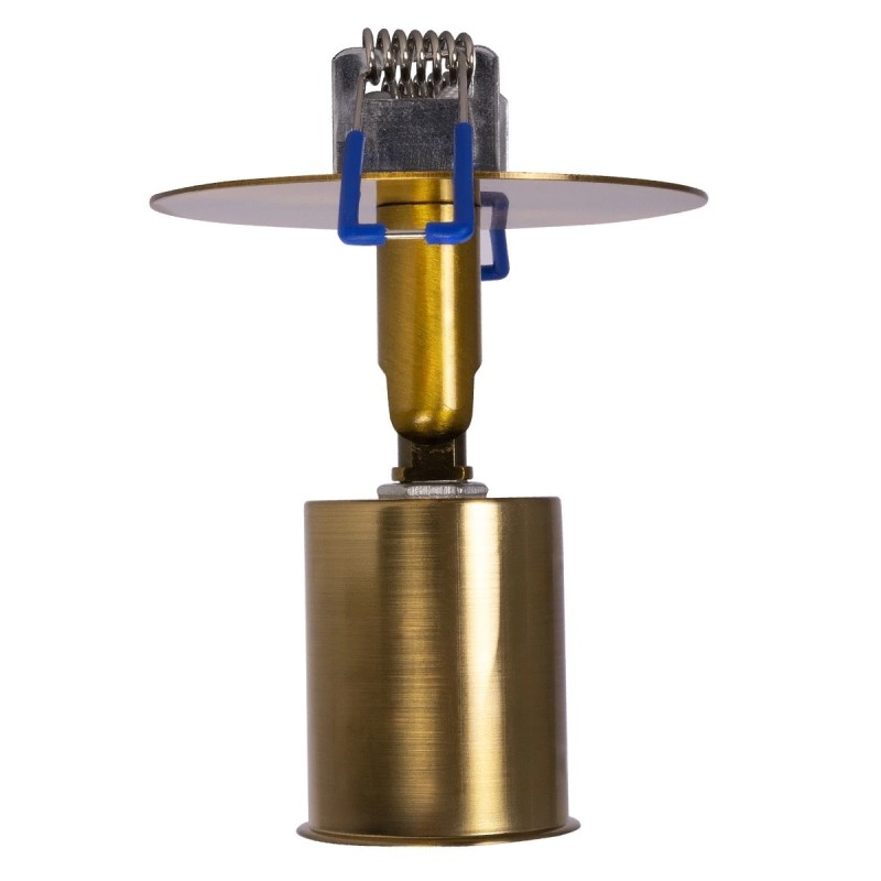 GloboStar® SARA 999-0061 Χωνευτό Φωτιστικό Οροφής Σποτ Μονόφωτο 1 x E27 IP20 Χρυσό Μέταλλο - Μ8,5 x Π8,5 x Υ11cm