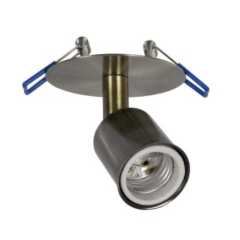 GLOBOSTAR® SARA 999-0062 Χωνευτό Φωτιστικό Οροφής με Ντουί 1 x E27 AC 220-240V IP20 - Μπρούτζινο - Μ8.5 x Π8.5 x Υ11cm