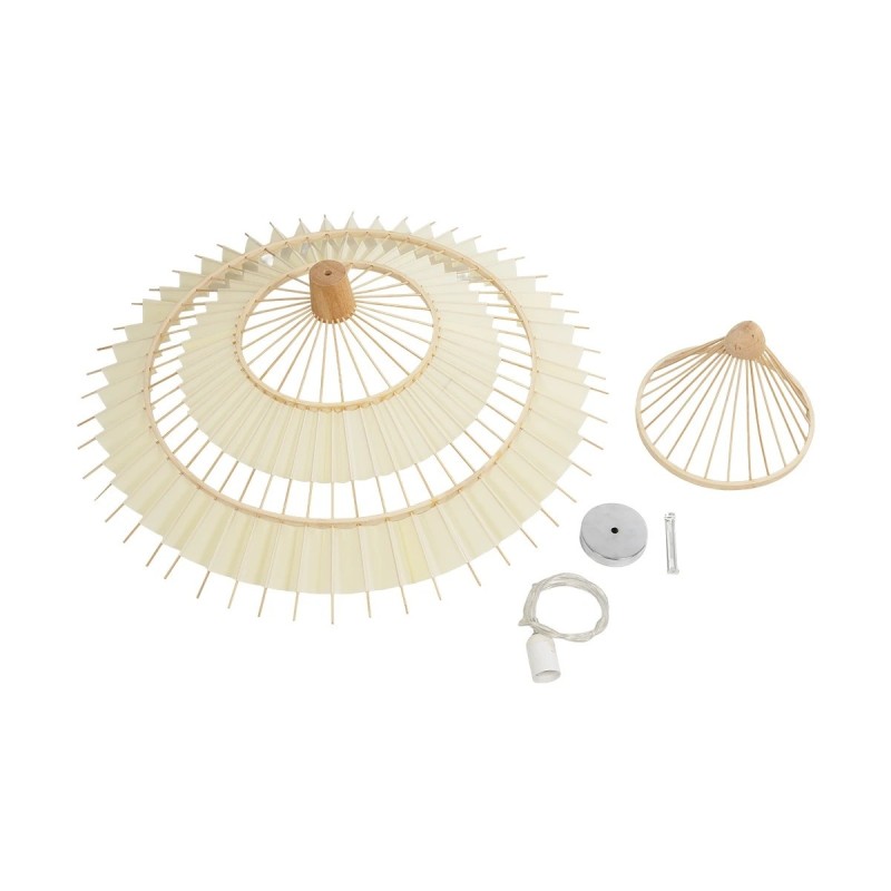 GLOBOSTAR® VENTALIA 999-0066 Boho Κρεμαστό Φωτιστικό Οροφής με Ντουί 1 x E27 AC 220-240V IP20 - Μπεζ - Μ83 x Π83 x Υ36cm