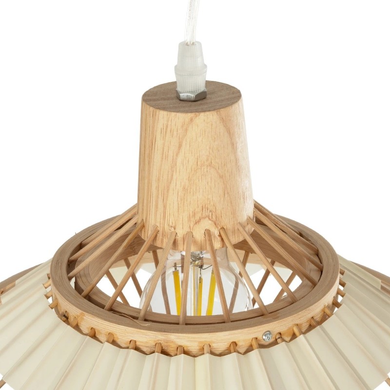 GLOBOSTAR® VENTALIA 999-0068 Boho Κρεμαστό Φωτιστικό Οροφής με Ντουί 1 x E27 AC 220-240V IP20 - Μπεζ - Μ40 x Π40 x Y23cm