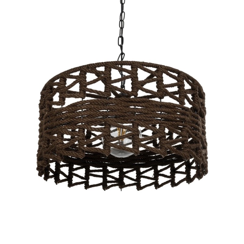 GLOBOSTAR® VERA 999-0069 Boho Κρεμαστό Φωτιστικό Οροφής με Ντουί 1 x E27 AC 220-240V IP20 - Καφέ - Μ50 x Π50 x Υ25cm