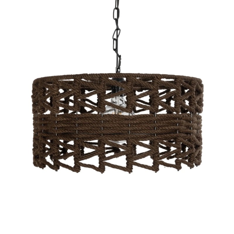 GLOBOSTAR® VERA 999-0069 Boho Κρεμαστό Φωτιστικό Οροφής με Ντουί 1 x E27 AC 220-240V IP20 - Καφέ - Μ50 x Π50 x Υ25cm