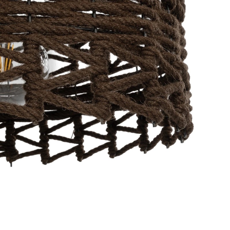 GLOBOSTAR® VERA 999-0069 Boho Κρεμαστό Φωτιστικό Οροφής με Ντουί 1 x E27 AC 220-240V IP20 - Καφέ - Μ50 x Π50 x Υ25cm