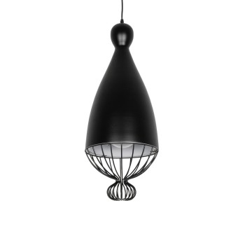 GLOBOSTAR® SOBRINO 999-0110 Vintage Κρεμαστό Φωτιστικό Οροφής με Ντουί 1 x E27 AC 220-240V IP20 - Μαύρο - Μ26 x Π26 x Υ70cm