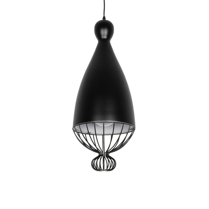 GLOBOSTAR® CARNEL 999-0110 Vintage Κρεμαστό Φωτιστικό Οροφής με Ντουί 1 x E27 AC 220-240V IP20 - Μαύρο - Μ26 x Π26 x Υ70cm