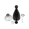 GLOBOSTAR® CARNEL 999-0110 Vintage Κρεμαστό Φωτιστικό Οροφής με Ντουί 1 x E27 AC 220-240V IP20 - Μαύρο - Μ26 x Π26 x Υ70cm