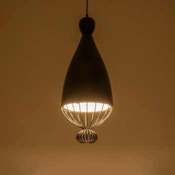 GLOBOSTAR® SOBRINO 999-0110 Vintage Κρεμαστό Φωτιστικό Οροφής με Ντουί 1 x E27 AC 220-240V IP20 - Μαύρο - Μ26 x Π26 x Υ70cm