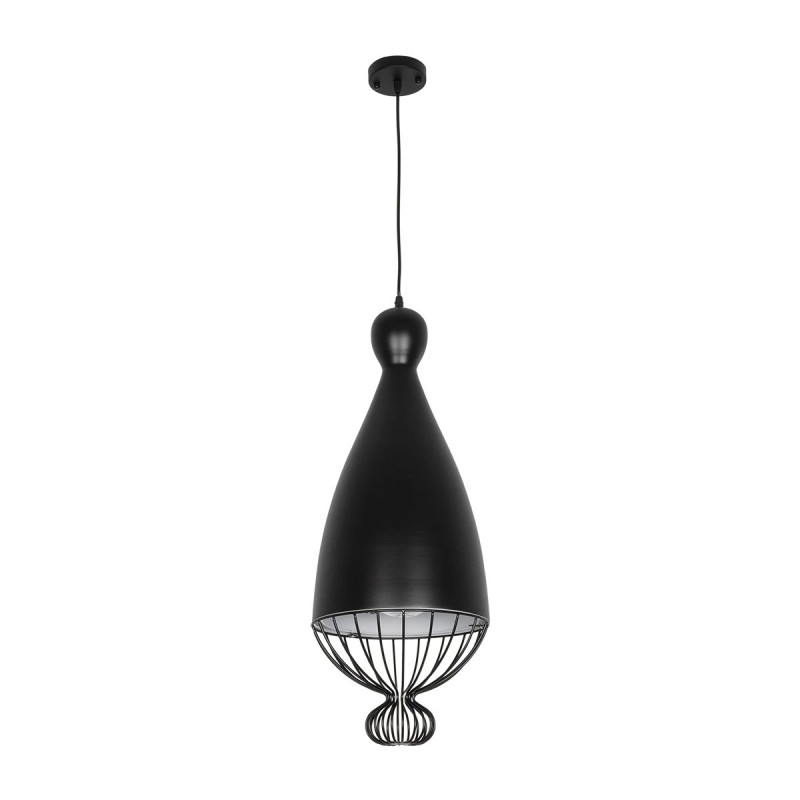 GLOBOSTAR® CARNEL 999-0110 Vintage Κρεμαστό Φωτιστικό Οροφής με Ντουί 1 x E27 AC 220-240V IP20 - Μαύρο - Μ26 x Π26 x Υ70cm