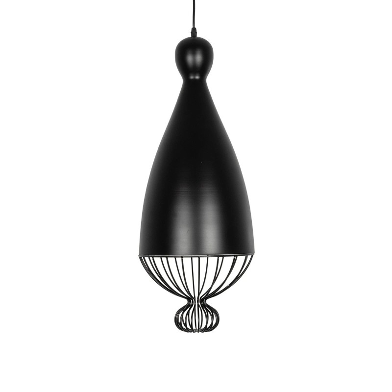 GLOBOSTAR® CARNEL 999-0110 Vintage Κρεμαστό Φωτιστικό Οροφής με Ντουί 1 x E27 AC 220-240V IP20 - Μαύρο - Μ26 x Π26 x Υ70cm