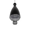 GLOBOSTAR® CARNEL 999-0110 Vintage Κρεμαστό Φωτιστικό Οροφής με Ντουί 1 x E27 AC 220-240V IP20 - Μαύρο - Μ26 x Π26 x Υ70cm