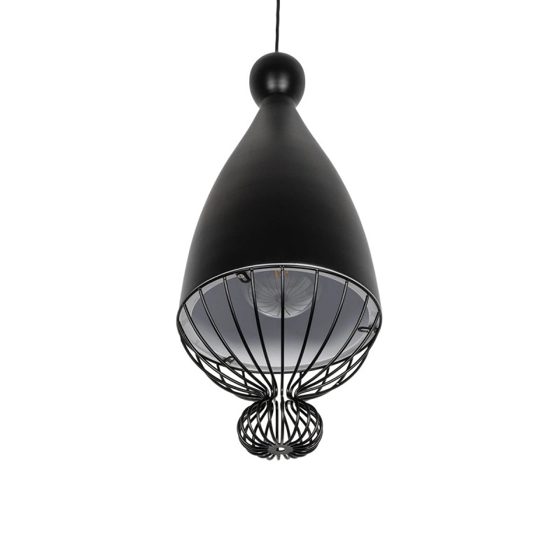 GLOBOSTAR® CARNEL 999-0110 Vintage Κρεμαστό Φωτιστικό Οροφής με Ντουί 1 x E27 AC 220-240V IP20 - Μαύρο - Μ26 x Π26 x Υ70cm