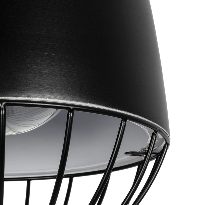 GLOBOSTAR® CARNEL 999-0110 Vintage Κρεμαστό Φωτιστικό Οροφής με Ντουί 1 x E27 AC 220-240V IP20 - Μαύρο - Μ26 x Π26 x Υ70cm