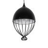 GLOBOSTAR® CANARIO 999-0111 Vintage Κρεμαστό Φωτιστικό Οροφής με Ντουί 1 x E27 AC 220-240V IP20 - Μαύρο - Μ28 x Π28 x Υ47cm