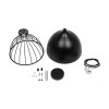GLOBOSTAR® CANARIO 999-0111 Vintage Κρεμαστό Φωτιστικό Οροφής με Ντουί 1 x E27 AC 220-240V IP20 - Μαύρο - Μ28 x Π28 x Υ47cm