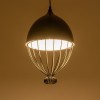 GLOBOSTAR® CANARIO 999-0111 Vintage Κρεμαστό Φωτιστικό Οροφής με Ντουί 1 x E27 AC 220-240V IP20 - Μαύρο - Μ28 x Π28 x Υ47cm