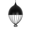 GLOBOSTAR® CANARIO 999-0111 Vintage Κρεμαστό Φωτιστικό Οροφής με Ντουί 1 x E27 AC 220-240V IP20 - Μαύρο - Μ28 x Π28 x Υ47cm