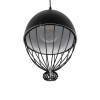 GLOBOSTAR® CANARIO 999-0111 Vintage Κρεμαστό Φωτιστικό Οροφής με Ντουί 1 x E27 AC 220-240V IP20 - Μαύρο - Μ28 x Π28 x Υ47cm