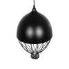 GLOBOSTAR® CANARIO 999-0111 Vintage Κρεμαστό Φωτιστικό Οροφής με Ντουί 1 x E27 AC 220-240V IP20 - Μαύρο - Μ28 x Π28 x Υ47cm