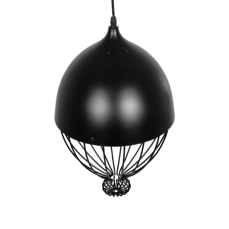 GLOBOSTAR® CANARIO 999-0111 Vintage Κρεμαστό Φωτιστικό Οροφής με Ντουί 1 x E27 AC 220-240V IP20 - Μαύρο - Μ28 x Π28 x Υ47cm