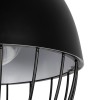 GLOBOSTAR® CANARIO 999-0111 Vintage Κρεμαστό Φωτιστικό Οροφής με Ντουί 1 x E27 AC 220-240V IP20 - Μαύρο - Μ28 x Π28 x Υ47cm