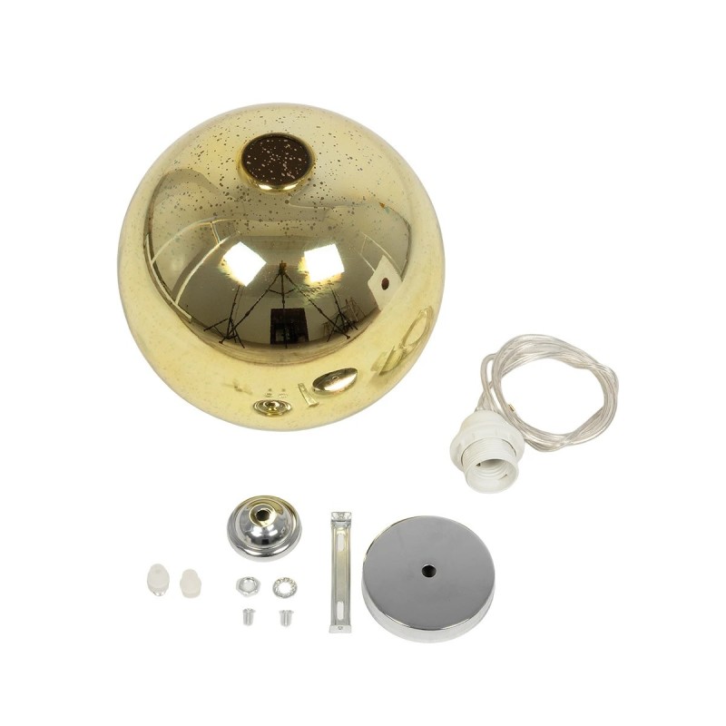 GLOBOSTAR® SATURN 999-0147 Μοντέρνο Κρεμαστό Φωτιστικό Οροφής με Ντουί 1 x E27 AC 220-240V IP20 - Πολύχρωμο - Μ25 x Π25 x Υ22cm