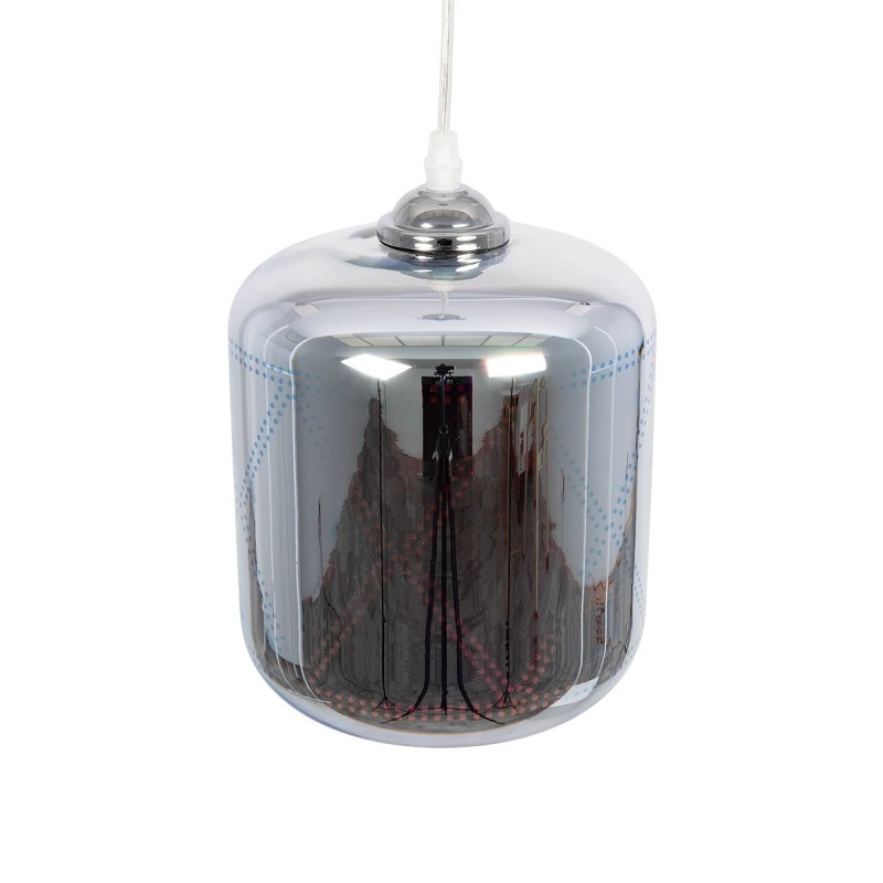 GLOBOSTAR® NEPTUNE 999-0149 Μοντέρνο Κρεμαστό Φωτιστικό Οροφής με Ντουί 1 x E27 AC 220-240V IP20 - Πολύχρωμο - Μ18 x Π18 x Υ25cm