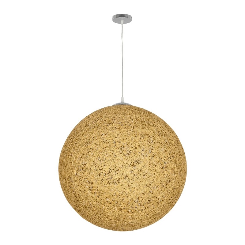 GLOBOSTAR® OCEANA 999-0155 Boho Κρεμαστό Φωτιστικό Οροφής με Ντουί 1 x E27 AC 220-240V IP20 - Μπεζ & Χρυσό - Μ60 x Π60 x Υ60cm