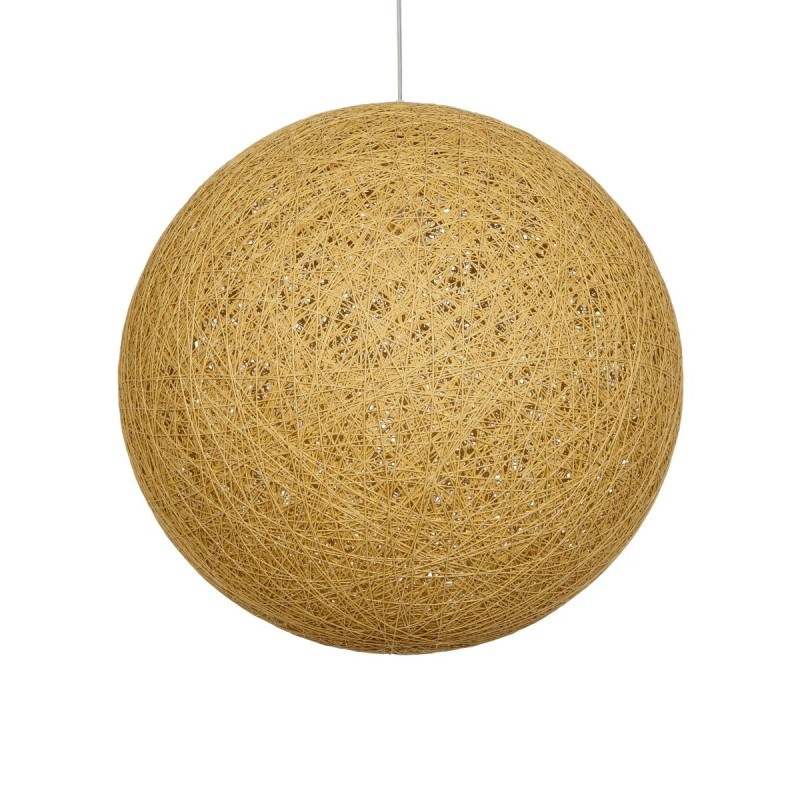 GLOBOSTAR® OCEANA 999-0155 Boho Κρεμαστό Φωτιστικό Οροφής με Ντουί 1 x E27 AC 220-240V IP20 - Μπεζ & Χρυσό - Μ60 x Π60 x Υ60cm