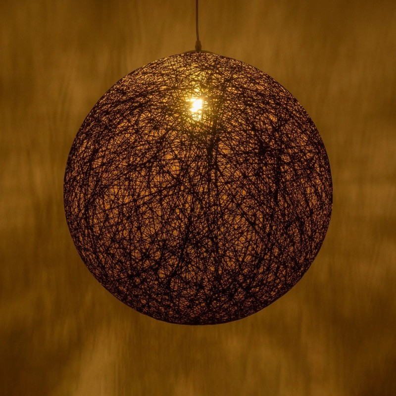 GLOBOSTAR® OCEANA 999-0156 Boho Κρεμαστό Φωτιστικό Οροφής με Ντουί 1 x E27 AC 220-240V IP20 - Καφέ - Μ60 x Π60 x Υ60cm