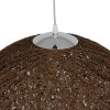 GLOBOSTAR® OCEANA 999-0156 Boho Κρεμαστό Φωτιστικό Οροφής με Ντουί 1 x E27 AC 220-240V IP20 - Καφέ - Μ60 x Π60 x Υ60cm