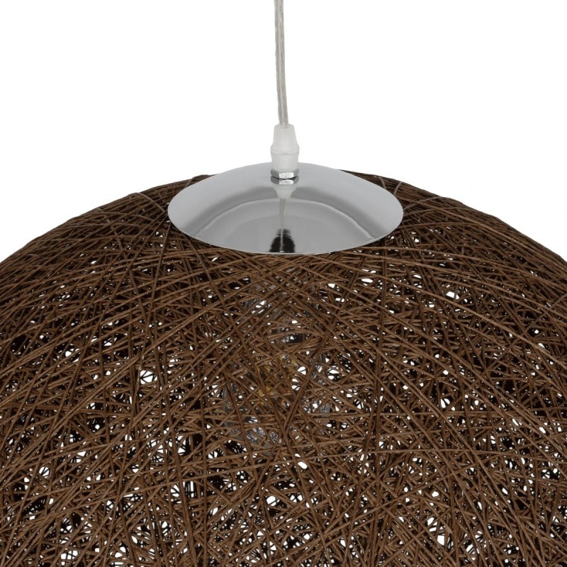 GLOBOSTAR® OCEANA 999-0156 Boho Κρεμαστό Φωτιστικό Οροφής με Ντουί 1 x E27 AC 220-240V IP20 - Καφέ - Μ60 x Π60 x Υ60cm