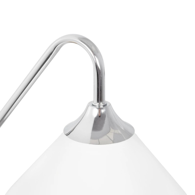 GLOBOSTAR® ALESSIA 999-0179 Μοντέρνο Φωτιστικό Τοίχου - Απλίκα με Ντουί 1 x E27 AC 220-240V IP20 - Μπεζ & Ασημί - Μ18 x Π26 x Υ29cm