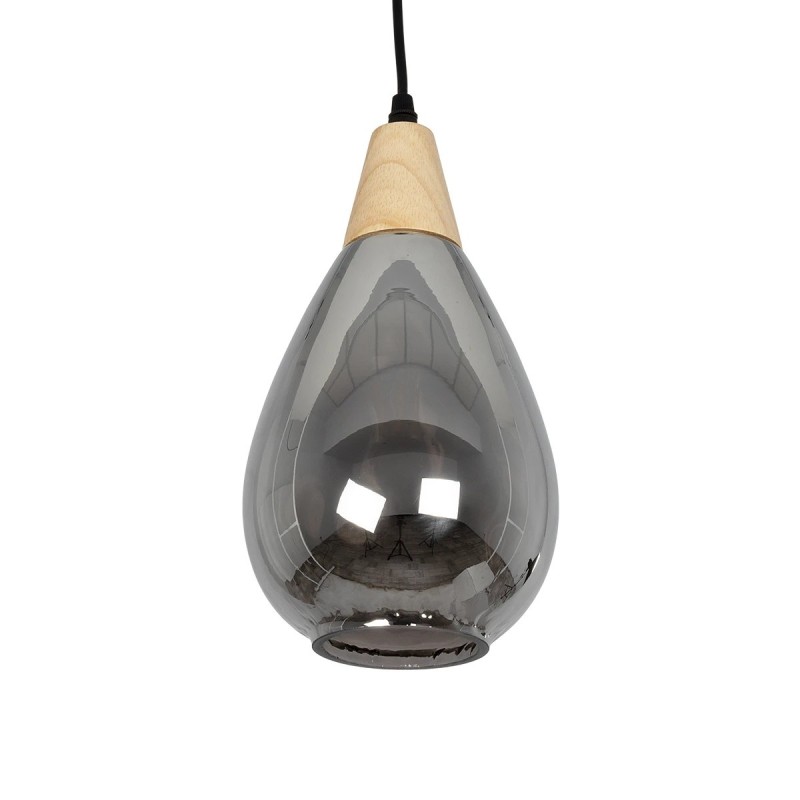 GLOBOSTAR® NOAH 999-0184 Μοντέρνο Κρεμαστό Φωτιστικό Οροφής με Ντουί 1 x E27 AC 220-240V IP20 - Γκρι & Μπεζ - Μ16 x Π16 x Υ30cm