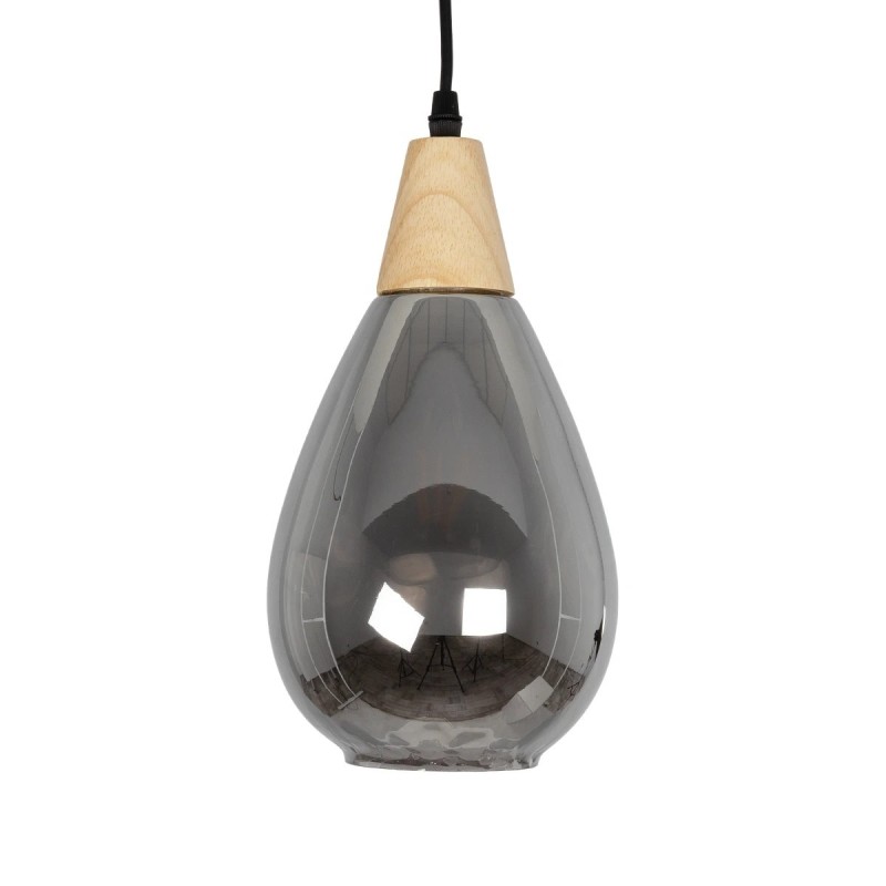 GLOBOSTAR® NOAH 999-0184 Μοντέρνο Κρεμαστό Φωτιστικό Οροφής με Ντουί 1 x E27 AC 220-240V IP20 - Γκρι & Μπεζ - Μ16 x Π16 x Υ30cm