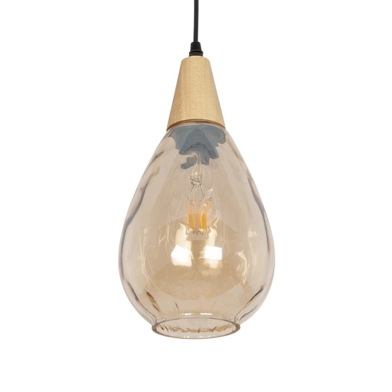 GLOBOSTAR® NOAH 999-0185 Μοντέρνο Κρεμαστό Φωτιστικό Οροφής με Ντουί 1 x E27 AC 220-240V IP20 - Μελί & Μπεζ - Μ16 x Π16 x Υ32cm