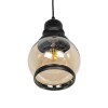 GLOBOSTAR® OLIVER 999-0186 Vintage Κρεμαστό Φωτιστικό Οροφής με Ντουί 1 x E27 AC 220-240V IP20 - Μελί & Μαύρο - Μ16 x Π16 x Υ25cm