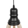 GLOBOSTAR® OLIVER 999-0188 Vintage Κρεμαστό Φωτιστικό Οροφής με Ντουί 1 x E27 AC 220-240V IP20 - Μελί & Μαύρο - Μ14 x Π14 x Υ30cm