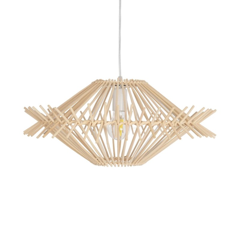 GLOBOSTAR® SASSO 999-0201 Boho Κρεμαστό Φωτιστικό Οροφής με Ντουί 1 x E27 AC 220-240V IP20 - Μπεζ - Μ50 x Π50 x Y23cm